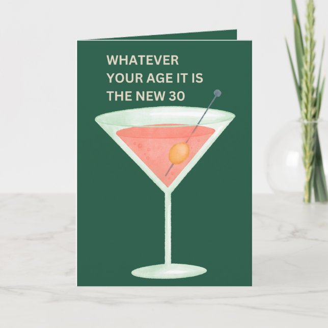 The New 30 | Funny Birthday  Card (Front)
