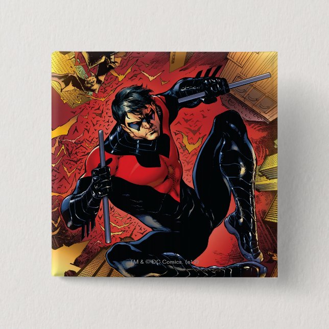 The New 52 - Nightwing #1 15 Cm Square Badge (Front)