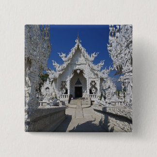 The new all white temple of Wat Rong Khun in 15 Cm Square Badge