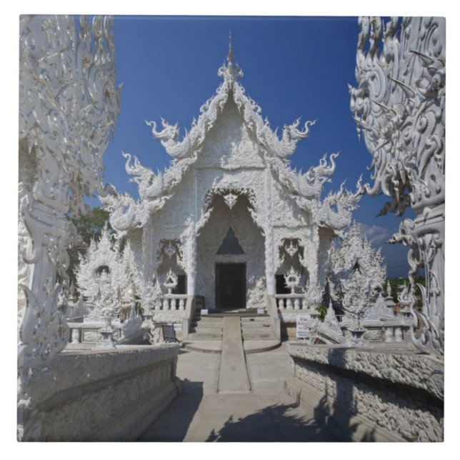 The new all white temple of Wat Rong Khun in Ceramic Tile (Front)