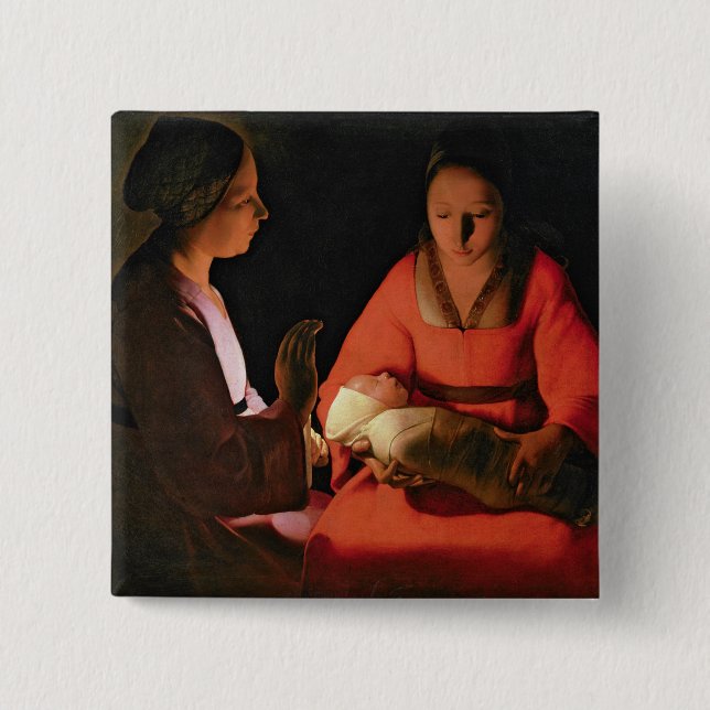 The New Born Child, late 1640s 15 Cm Square Badge (Front)