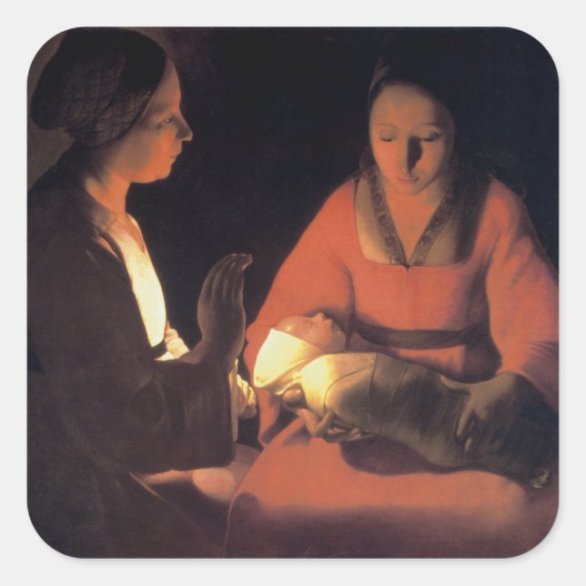 The New Born Child Square Sticker (Front)