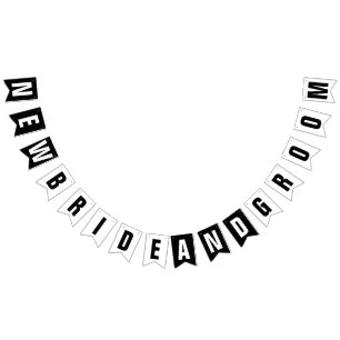 THE NEW BRIDE AND GROOM WEDDING DECOR BUNTING 