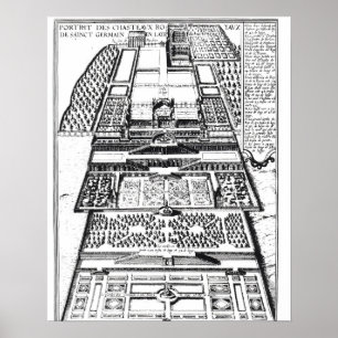 The New Chateau of Saint-Germain-en-Laye, 1614 (en Poster