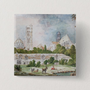 The New Church of Sainte-Genevieve 15 Cm Square Badge
