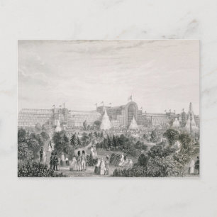 The New Crystal Palace at Sydenham, engraved by La Postcard