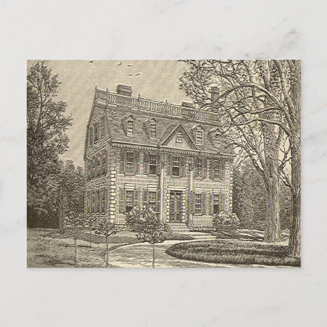 The New England Mansion Postcard (Front)