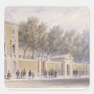 The New Entrance to Grocers' Hall, 1854 Square Sticker