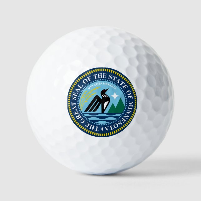The new Flag of Minnesota State Golf Balls (Front)