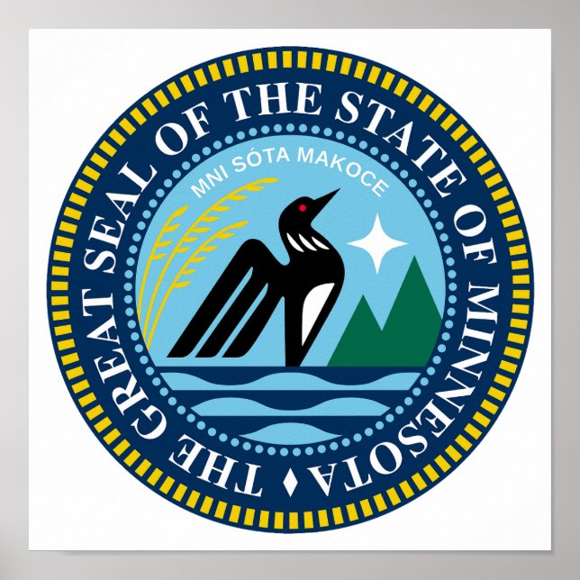 The new great Seal of the State of Minnesota Poster (Front)