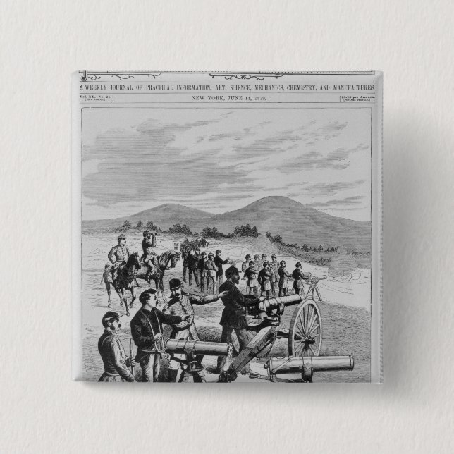 The new model Gatling Gun 15 Cm Square Badge (Front)