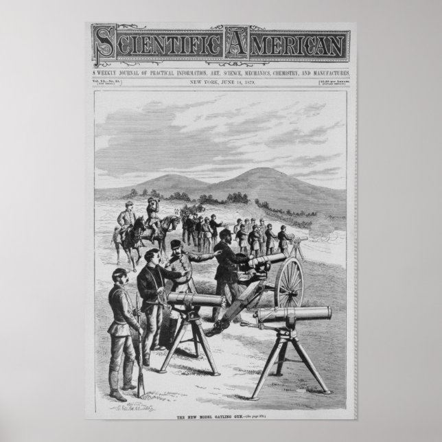 The new model Gatling Gun Poster (Front)