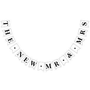 THE NEW MR AND MRS WEDDING DECOR BUNTING 
