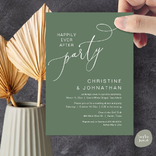 The New Mr and Mrs, Wedding Elopement Dinner Party Invitation