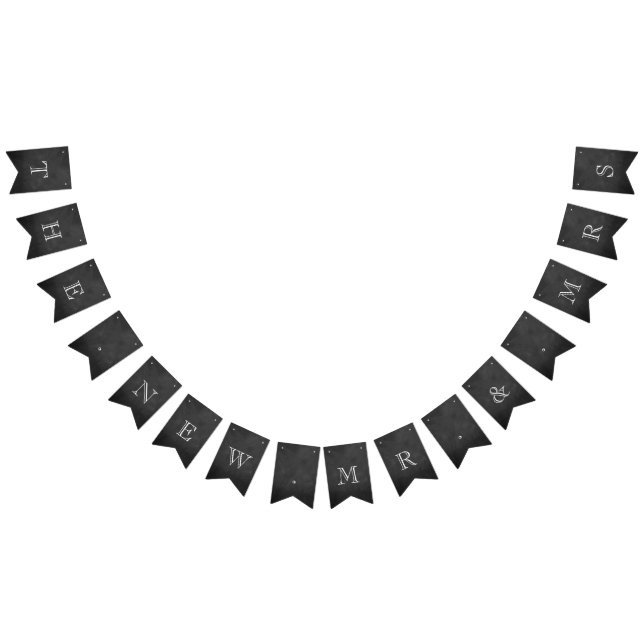 The New Mr. & Mrs. Chalkboard Wedding Bunting (All)