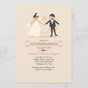 The New Mr. & Mrs. Post Wedding Brunch Invitation