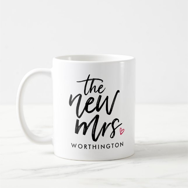 The New Mrs. (Your New Last Name) Coffee Mug (Left)