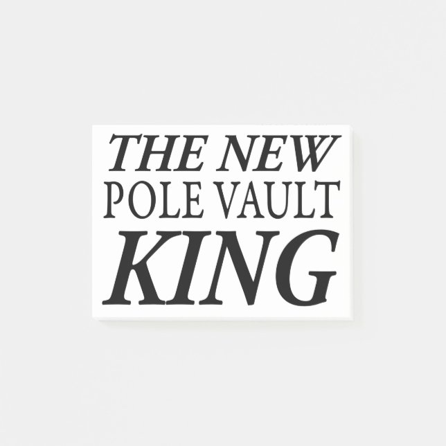 The new pole vault king post-it notes (Front)