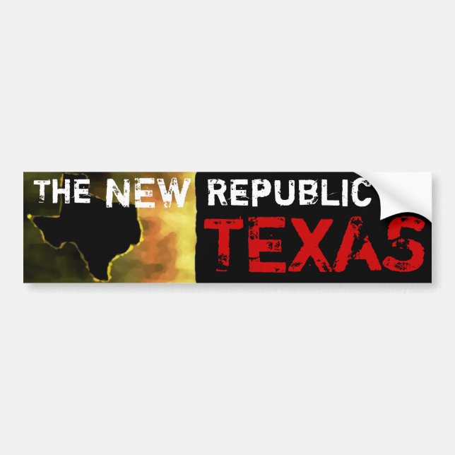 The New Republic of Texas Bumper Sticker (Front)