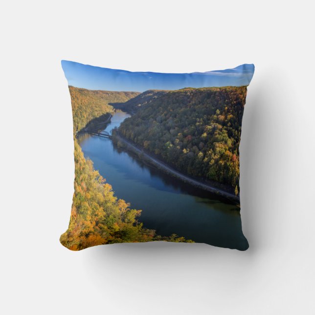 The New River Gorge At Hawks Nest State Park Cushion (Front)