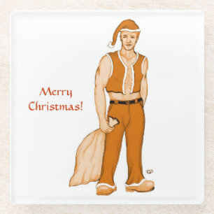 The new Santa Claus - Merry Christmas! Glass Coaster