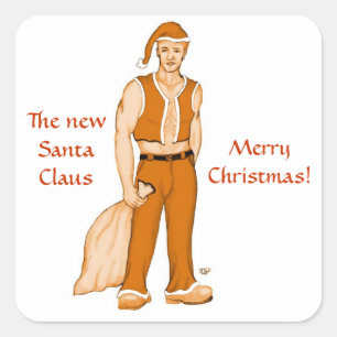The new Santa Claus - Merry Christmas! Square Sticker