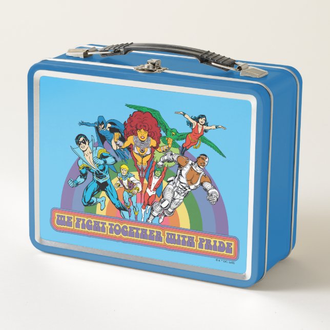 The New Teen Titans - We Fight Together With Pride Metal Lunch Box (Front)