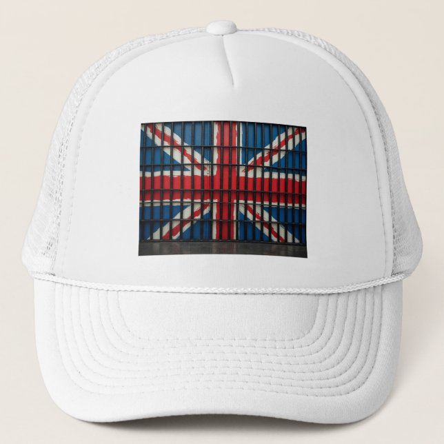 The New UK white trucker hat (Front)