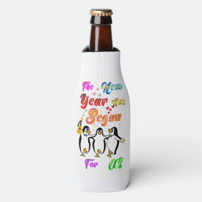 The New Year Has Begun For Us Bottle Cooler (Bottle Front)