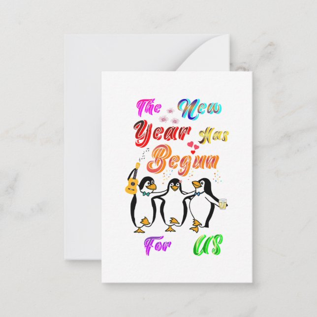 The New Year Has Begun For Us Card (Front)