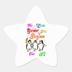 The New Year Has Begun For Us Star Sticker