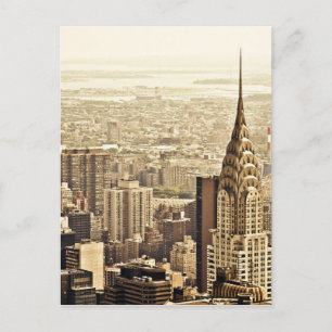 The New York City Skyline & the Chrysler Building Postcard