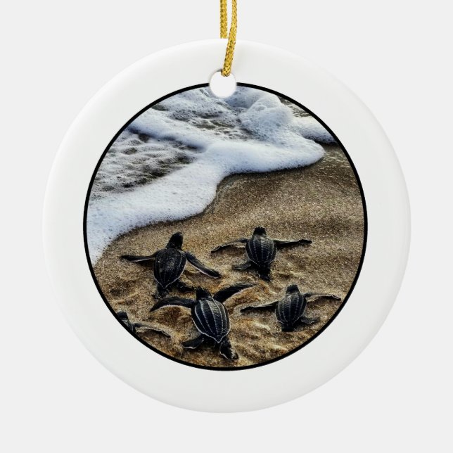 The newborn instinct ceramic ornament (Front)