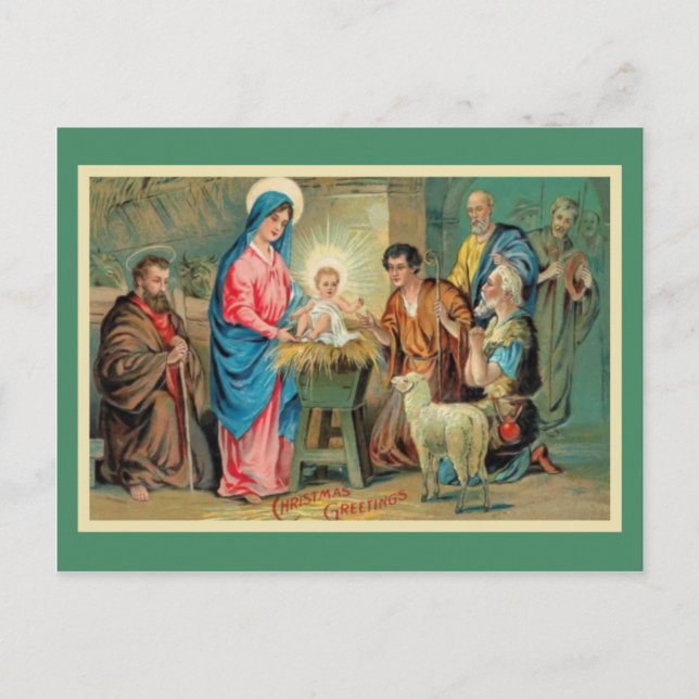 The Newborn King Holiday Postcard (Front)