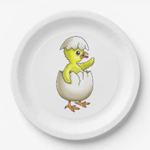 The Newly Hatched Easter Chick Paper Plate