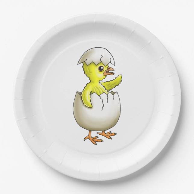 The Newly Hatched Easter Chick Paper Plate (Front)
