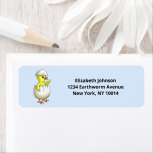 The Newly Hatched Easter Chick Return Address Label