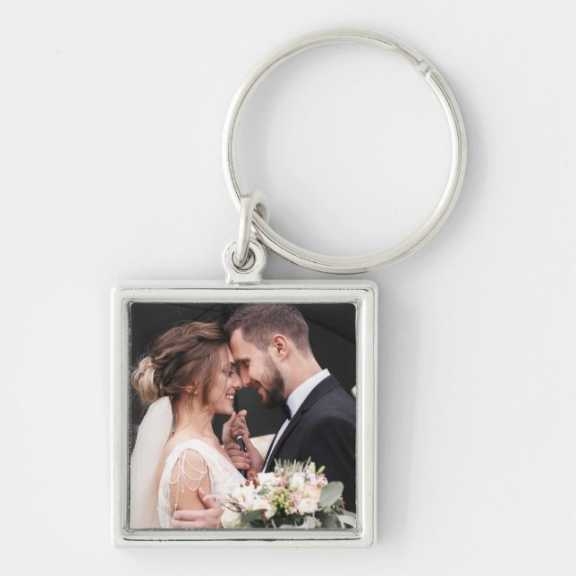The Newlyweds Custom Photo Key Ring (Front)