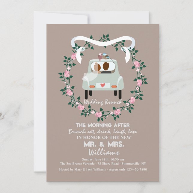 The Newlyweds Post Wedding Brunch Invitation (Front)