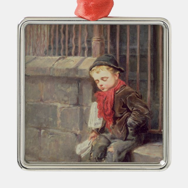 The News Boy Metal Tree Decoration (Front)