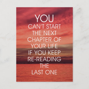 The Next Chapter Life Quote Postcard