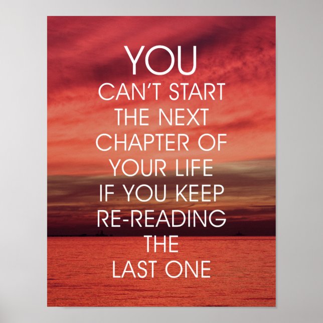 The Next Chapter Life Quote Poster (Front)
