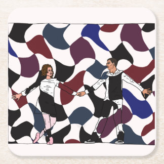The Next Step James and Riley 'Whirlwind' dance Square Paper Coaster
