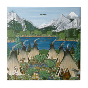 The Nez Perce ~ Wallowa Lake Ceramic Tile