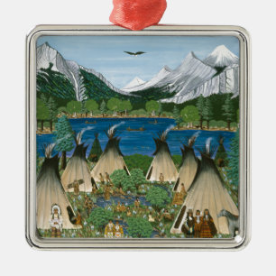 The Nez Perce ~ Wallowa Lake Metal Ornament