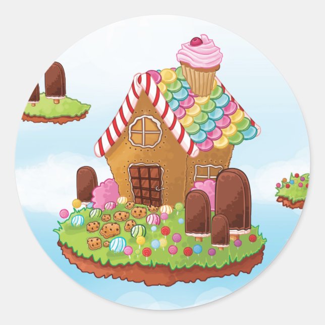 The Nibbled house Classic Round Sticker (Front)