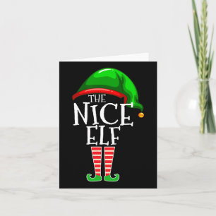 The Nice Elf Group Matching Family Christmas Card