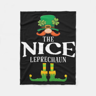The Nice Leprechaun St Patricks Day Matching Fleece Blanket