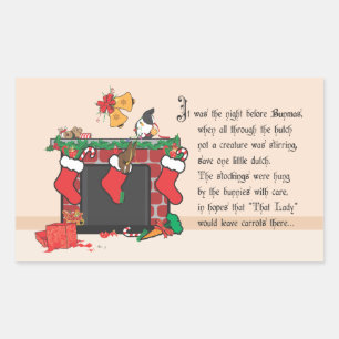 THE NIGHT BEFORE BUNMAS RECTANGULAR STICKER