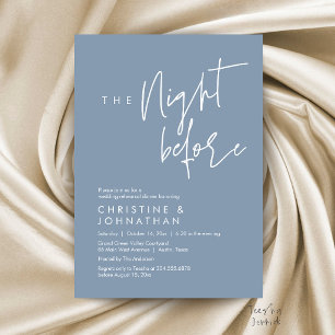 The Night Before, Casual Wedding Rehearsal Dinner Invitation